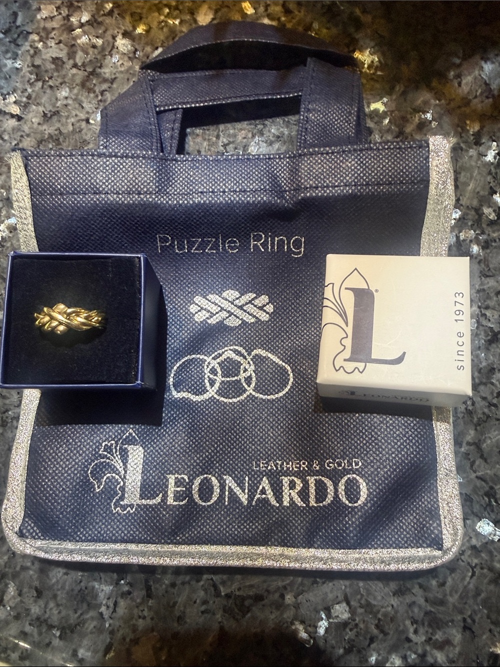 Gold Puzzle Braided Ring - Gold Finish